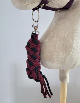 Hobby Horse Rope Lead - Black and Plum
