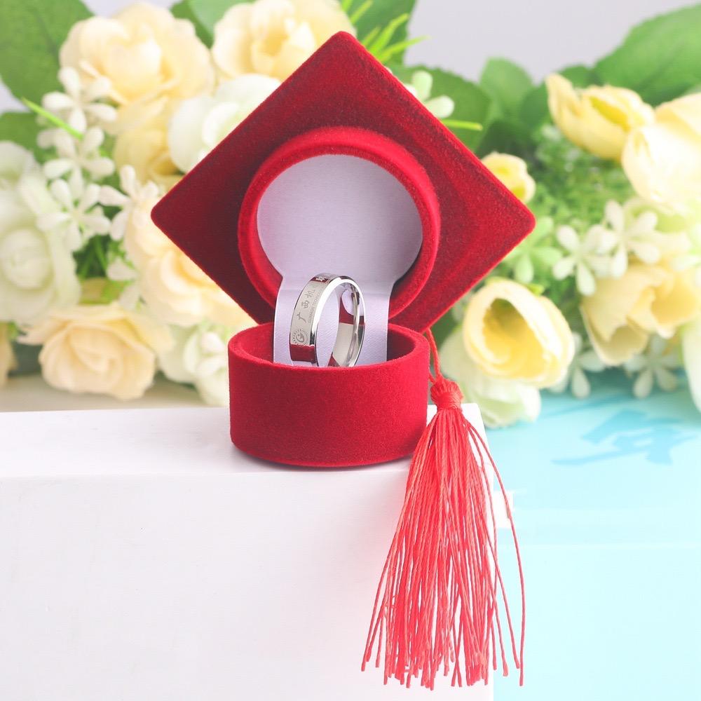 Graduation Cap Shaped Jewelry Storage Box,Graduation Season Proposal Mini Ring Box,Perfect Gift for Bachelor and Campus Souvenir