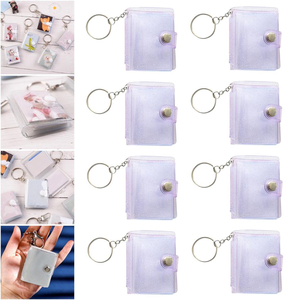 Mini Small Photo Album Keychain Picture Storage Cover for Anniversary Memory