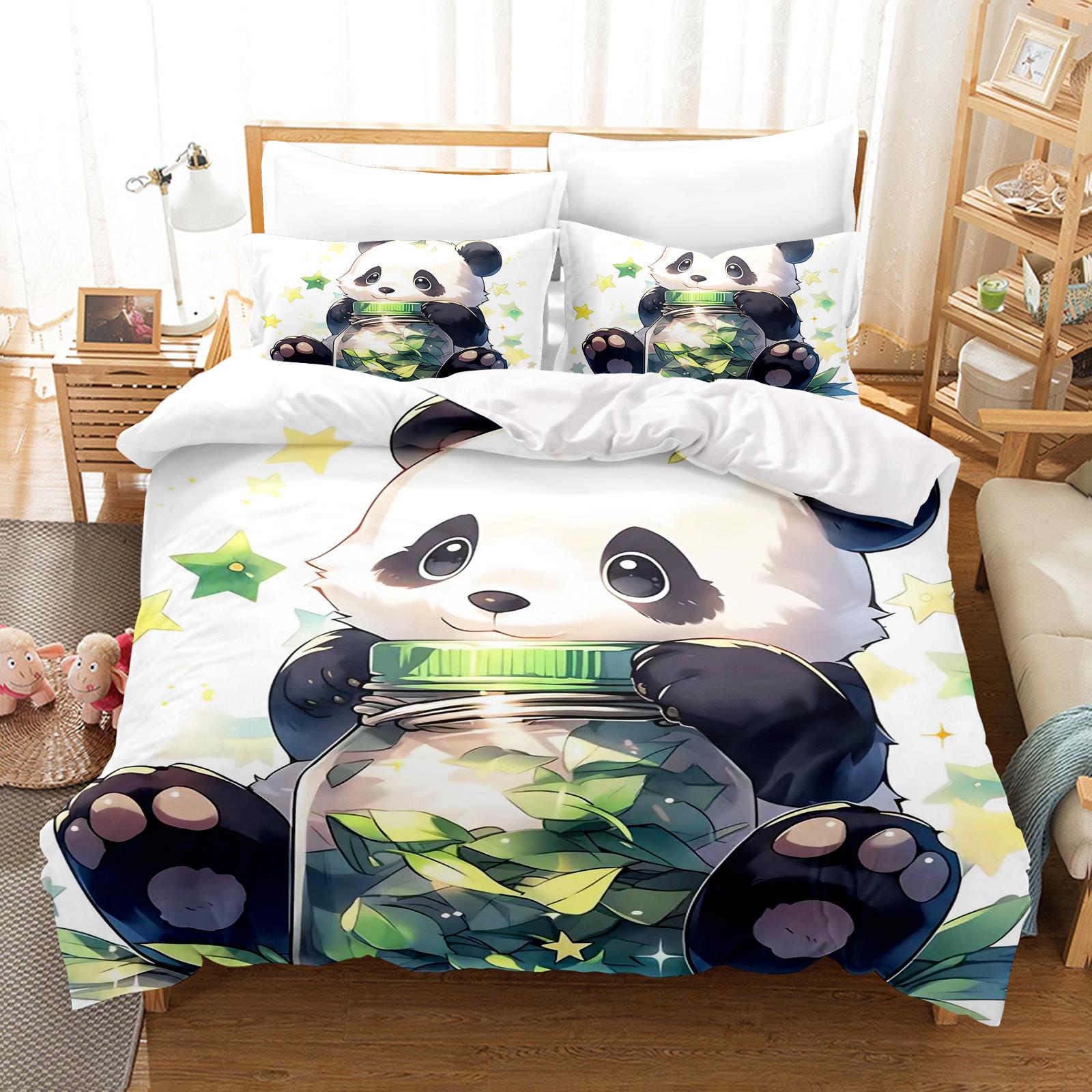 

Panda Duvet Cover Set Comforter Bedding Sets 3d Children S Bedding Set Twin Size King 135X200cm