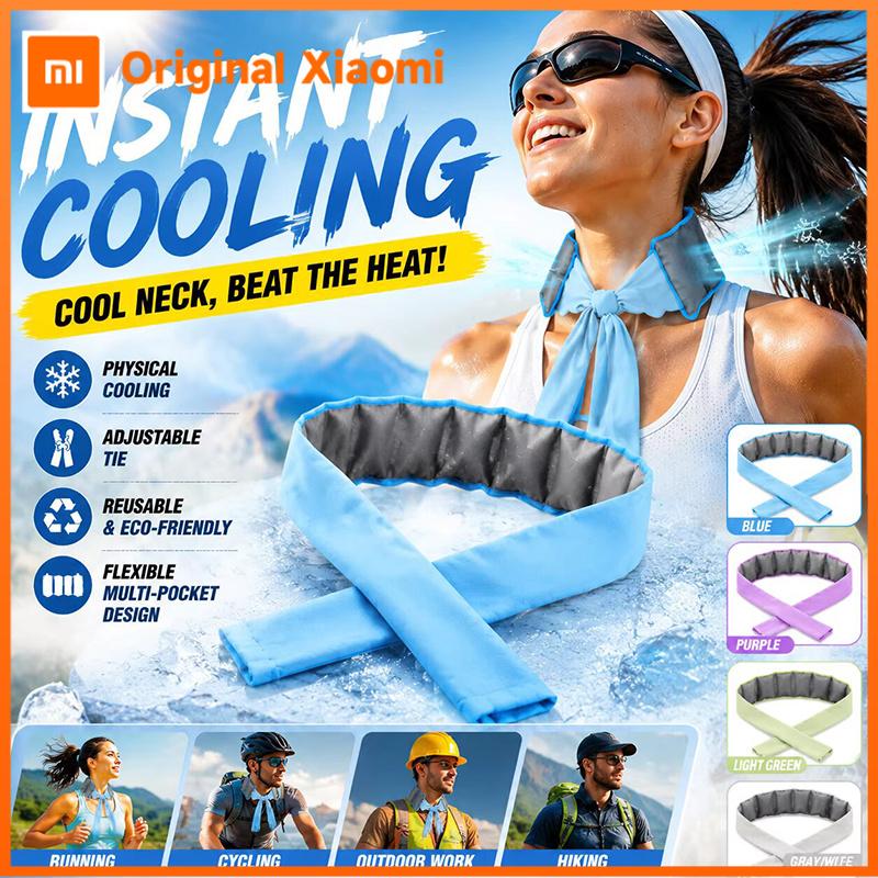 Xiaomi Summer Instant Cooling Neck Collar Flexible Ice Pack Neck Cooling Sleeve Reusable Heat Relief Neck Cooler For Hiking Cycling