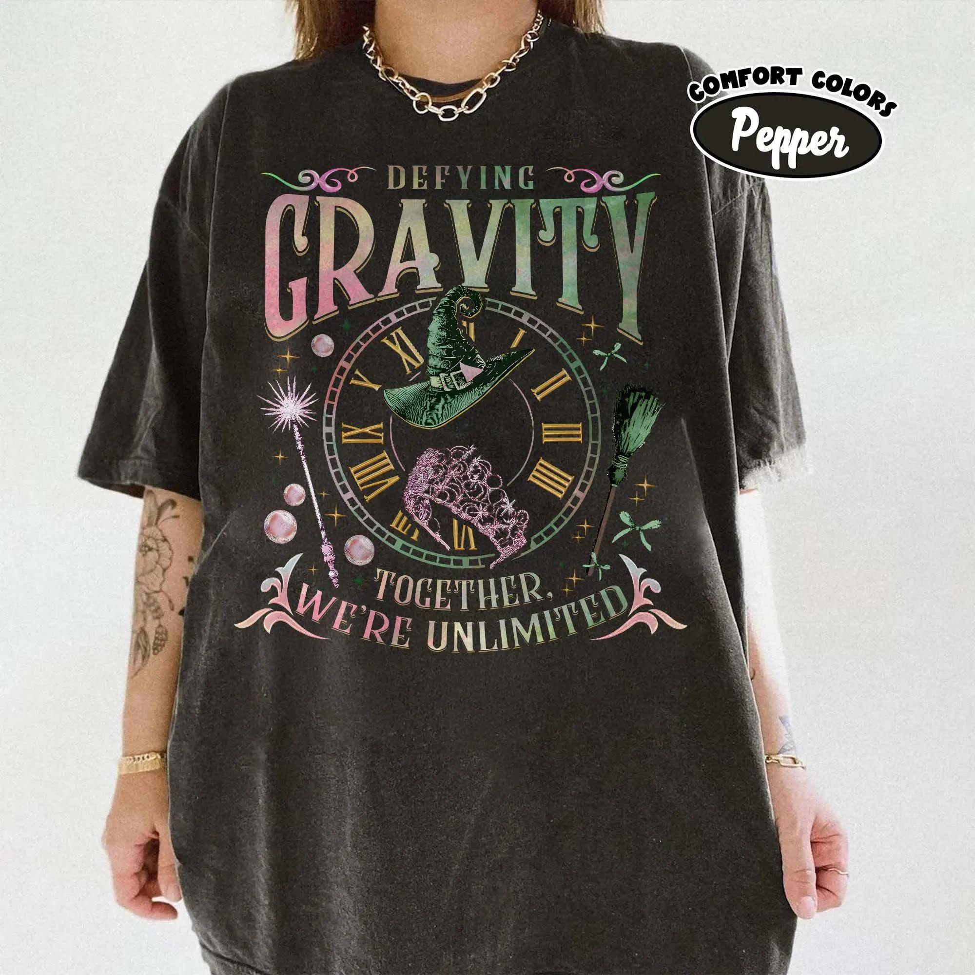 Defy Gravity Shirt Comfort Colors Shirt Retro Wicked Together Were Unlimited Kids TShirt Broomstick Magic Wand Musical S