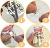 8 Sheet Black Letter Stickers UV Cup Wrap Alphabet Transfer Stickers