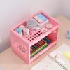 Double-Layer Mini Storage Shelf - Desktop Organizer for Dormitory and Bathroom