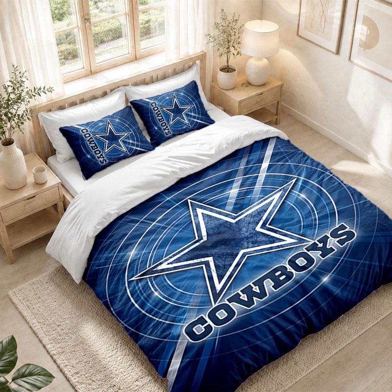 Bedding Set 1 Duvet Cover 2 Pillowcases Dallas Cowboys Print Bedroom Home Decoration