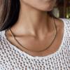Yori Trendy Personalized Beaded Chain Braided Necklace for Women Stainless Steel Rust Proof Exquisite Jewelry Gift