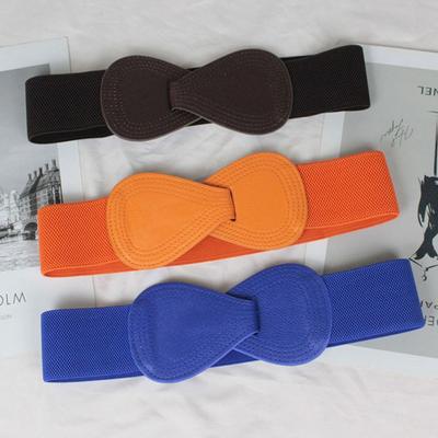 Casual Wide Hook Elastic Belts Fashion Bowknot Waistband Exquisite Women Waist Strap Waist Belts Clothing Decoration