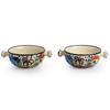 Hand-Painted Ceramic Bowls (Multicolour) - Set of 2, 260 Ml
