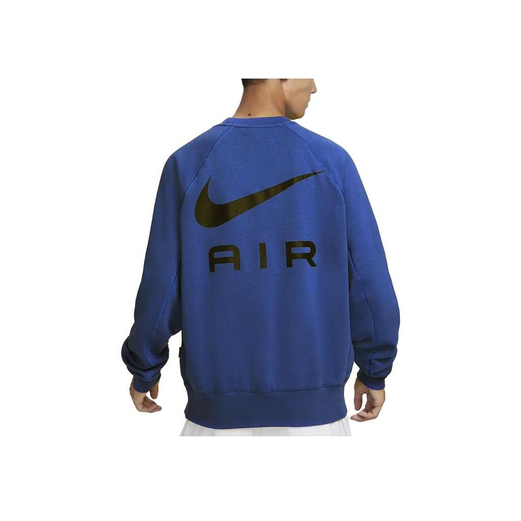 Nike Air Logo Crew Neck Casual Long Sleeve Fleece Sweatshirt Men Tops Game-Royal-Blue FB7204-480