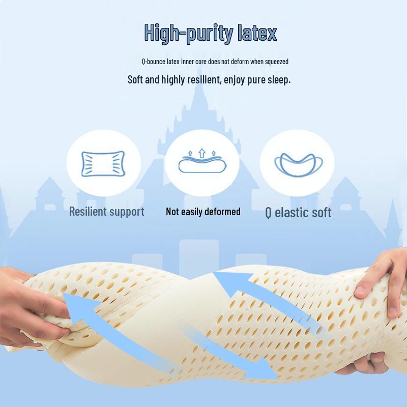 Thailand Latex Cool Pillow - Summer Ice Bean Neck Support for Dorms and Homes