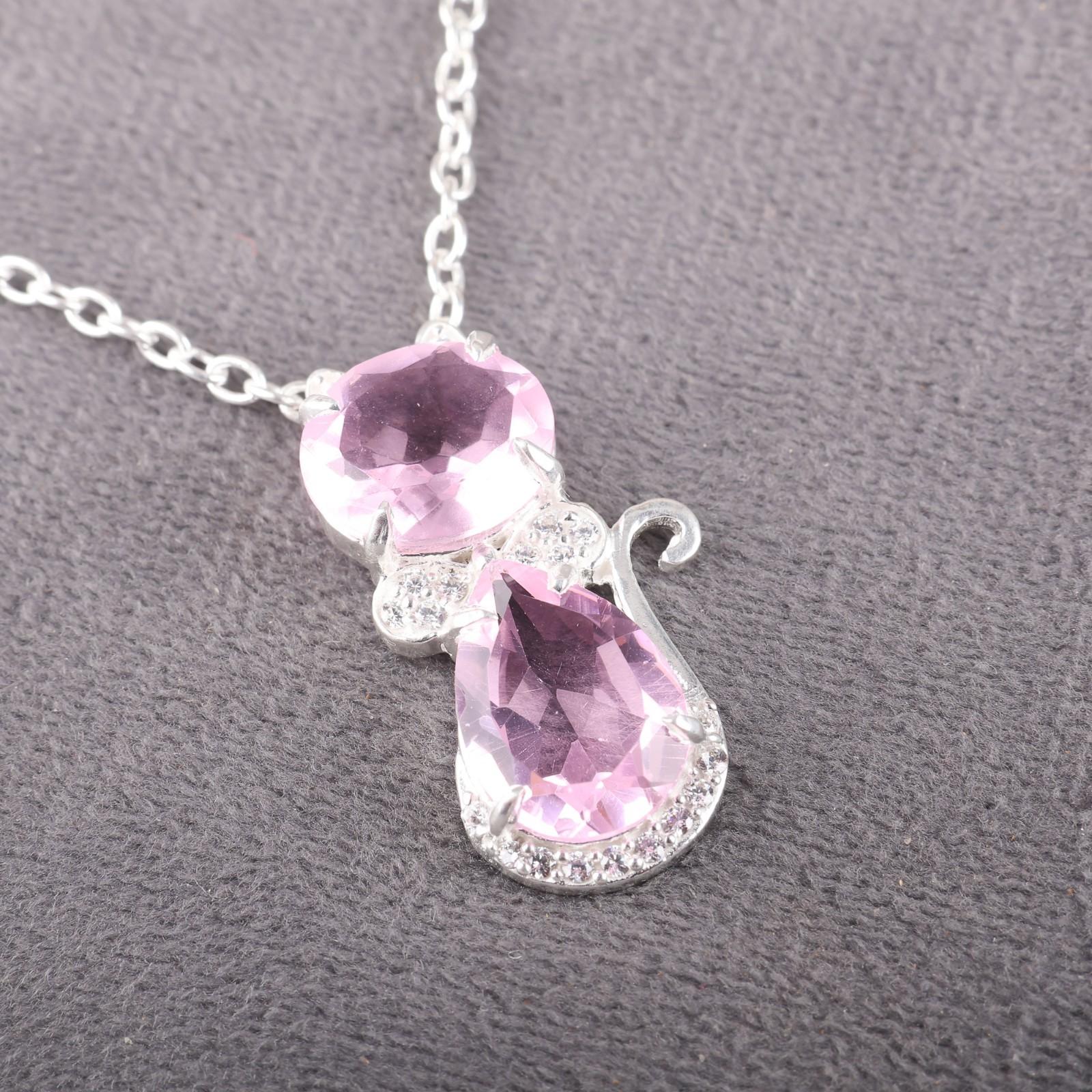 

Морганит Драгоценный камень 925 Стерлинговое серебро Ювелирные изделия Подвеска с цирконом 1,16 Для особого случая CZP-1-16