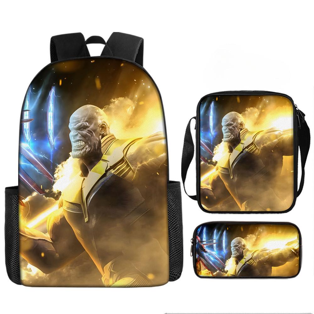 Printed Avengers The Backpack Set Oxford Fabric Pencil Case Essentials School