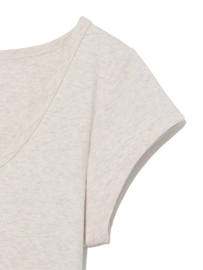 GLOWNY G Deep Scoop Tee (Oatmeal)