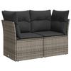 VidaXL Garden Lounge Set 9 Pcs with Grey Cushions Wicker 3268430