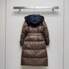 Fake two-piece detachable hooded fashion slim-fitting long down jacket women's European station high-end simple temperament women's coat