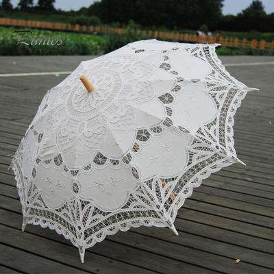 Umbrelă Exquisită Multi-utilizare Flori din Dantelă de Bumbac Model cu Flori pentru Protecție Solară Efect Vizual pentru Fotografie