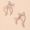 Bowknot Ear Studs Fashion Bowknot Earrings Trendy Jewelry Alloy Material Ear Pendants for Fashion Forward Individuals