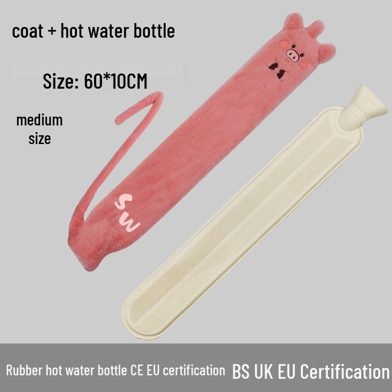 Explosion-Proof Hot Water Bottle: Rubber Design for Stomach and Feet, Long-Lasting Warmth