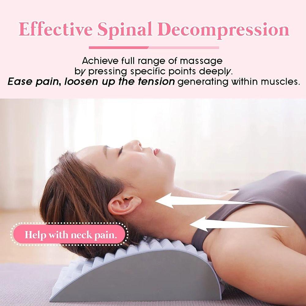 Candy Color Back Stretcher Neck Massager Adjustable Waist Massage Pillow  Sciatica Nerve