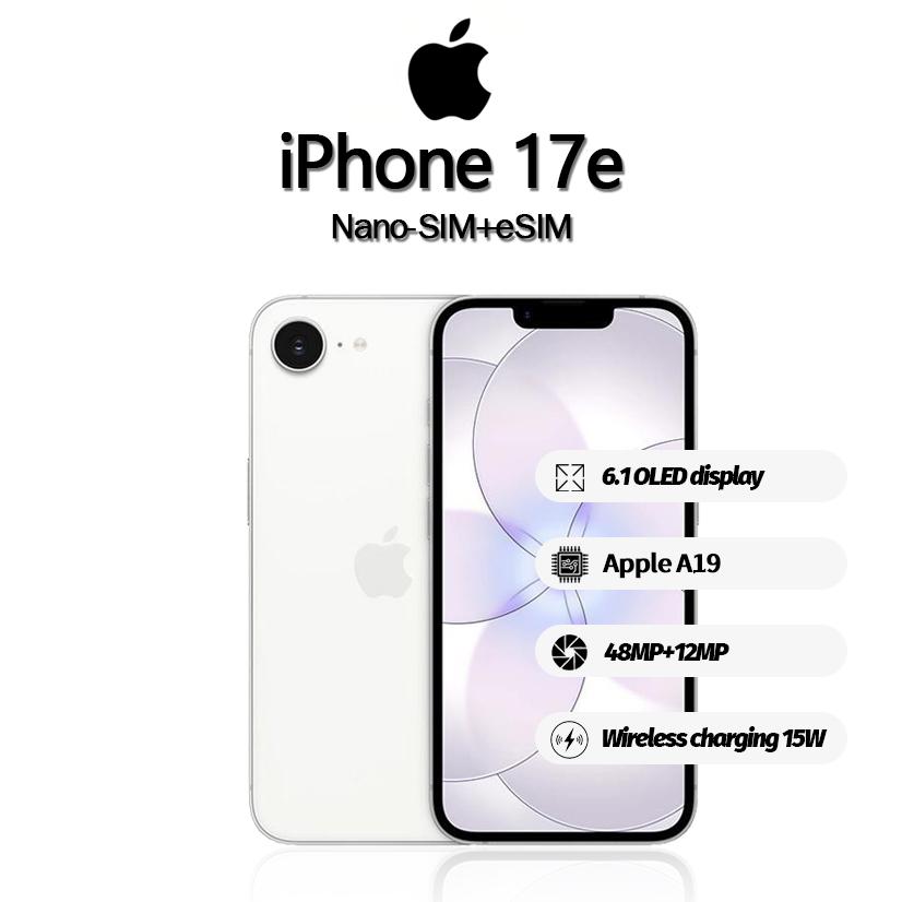 Apple iPhone 17e Smartphone unterstützt Nano-SIM+eSIM, neu und nicht aktiviert 256GB weiß