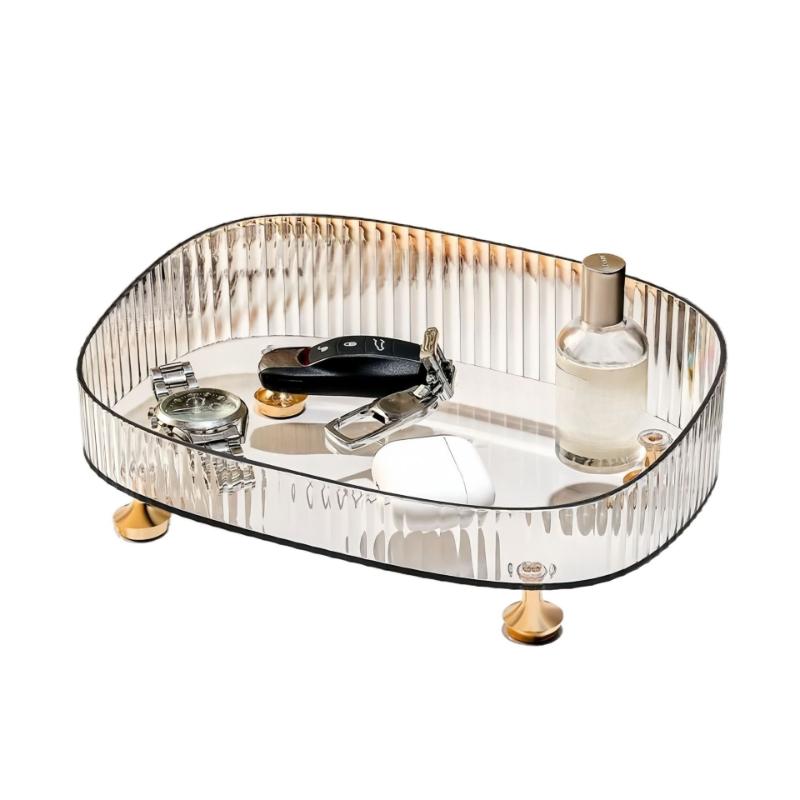 Desktop Storage Box Organizer For Lipstick Skincare Makeup Jewelry Compartmentalized Cosmetic Storage Tray Holder