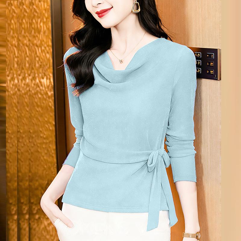 

Стильный женский топ из кружевной сетки - Шикарная коллекция Весна/Осень 2026 L синий