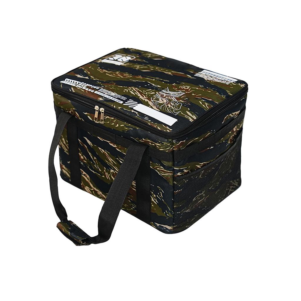 Picnic Organizer Bag - Large Capacity Storage Bag, Foldable Organizer Carrier For Beach, Hiking & Outdoor Blanket/Utensils