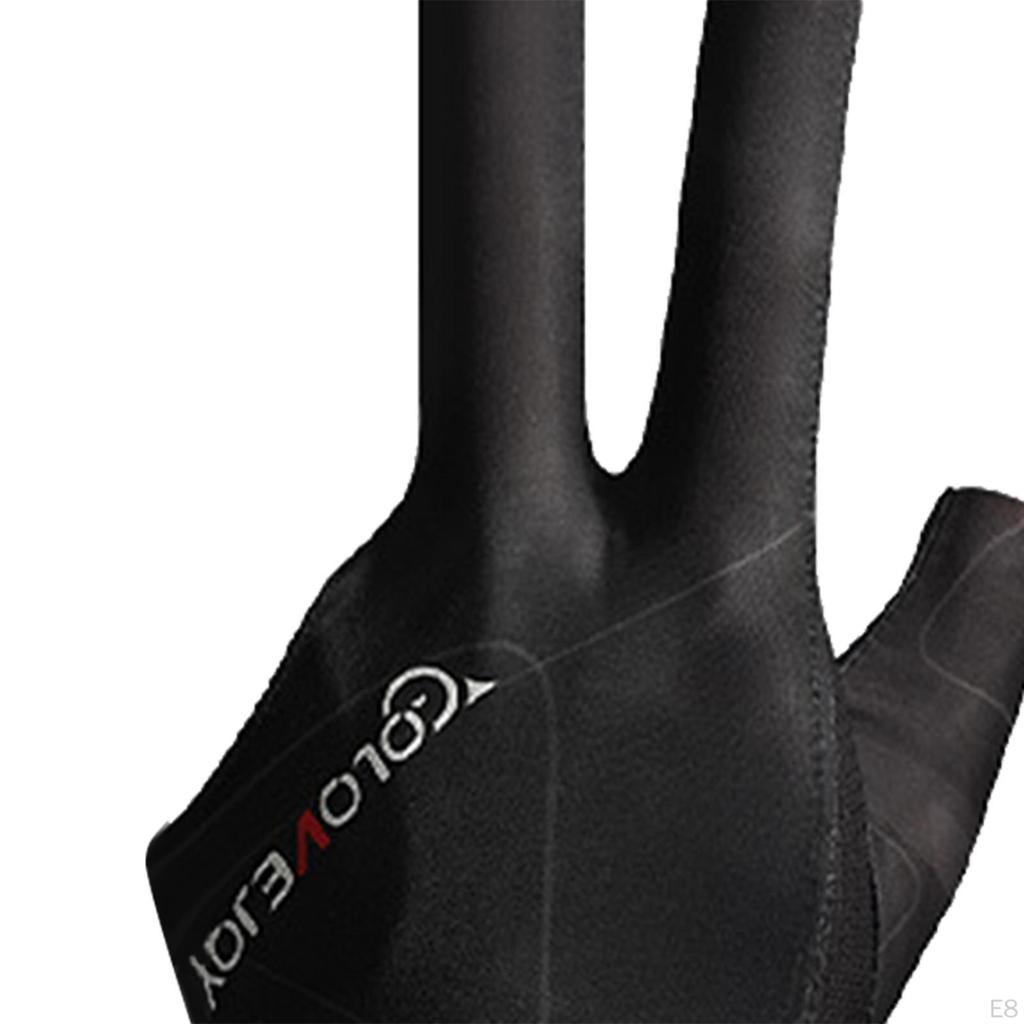 3 Fingers Gloves Pool Left Hand Snooker Indoor Game Anti Slip Elastic Breathable Professional