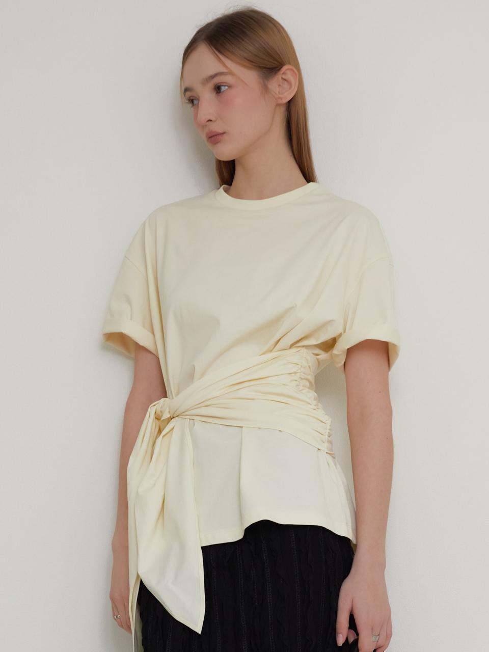 Beirut Wide Waist Tie T-Shirt Butter