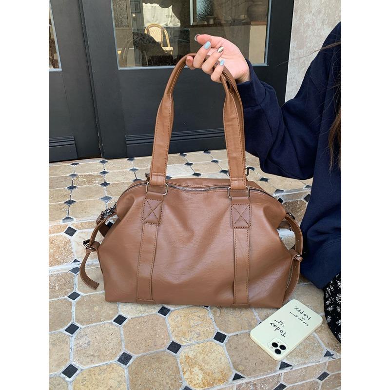 

Hand-held Travel Bag Casual Tote Bag Large-capacity Crossbody Bag Luggage Bag коричневий
