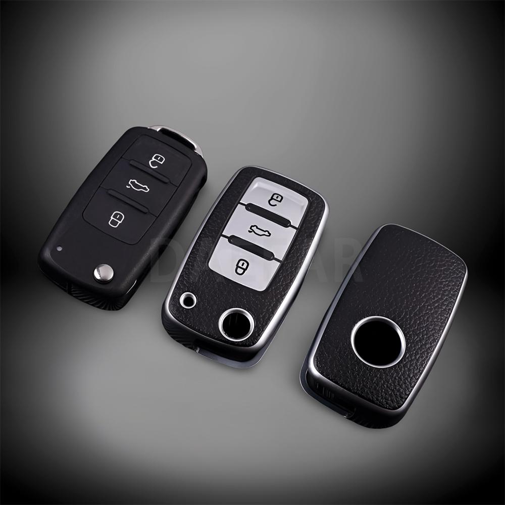 TPU Leather Car Key Case Car Key Full Cover for VW Volkswagen Polo Tiguan Passat Golf Jetta Lavida Skoda Octavia Protection Bag