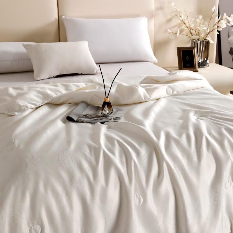 Fangwang Elegant Tussah Silk Quilt with Cotton Jacquard Cover