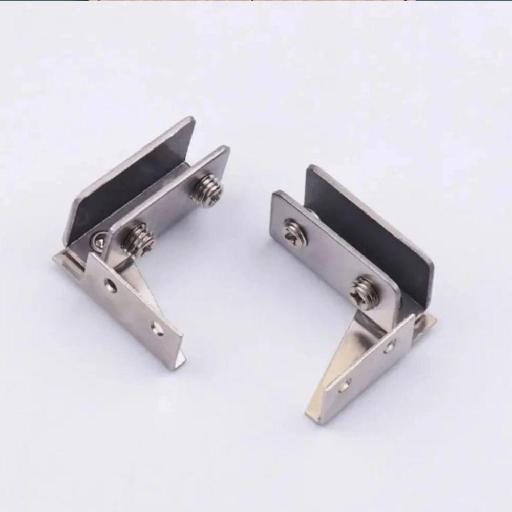 Non-perforated Glass Door Hinge Side Mounted Cabinet Glass Hinge  Kitchen Shelves