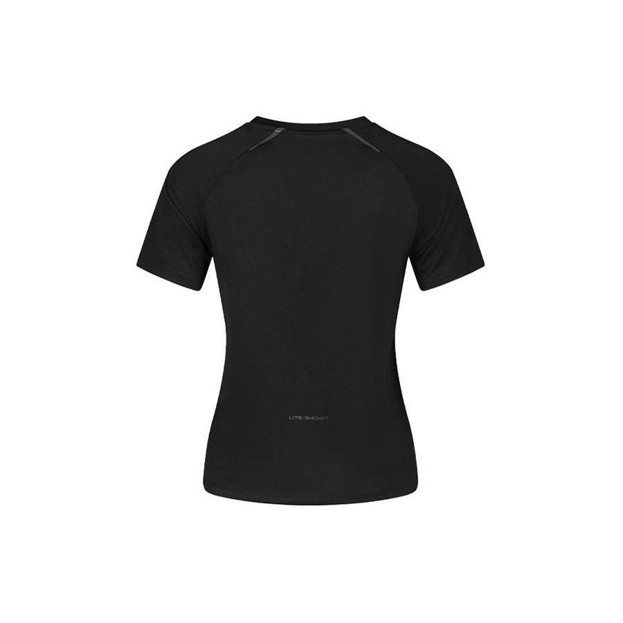 (WMNS) ASICS LITE-SHOW Short Sleeved Running Top Asia Sizing 'Performance Black' Women's 2012D050-001