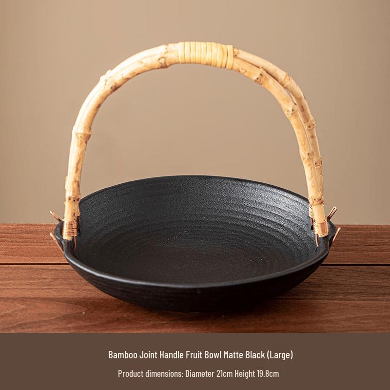 Bamboo Handle Fruit and Snack Plate
