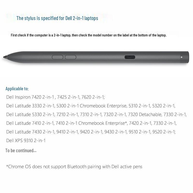 Dell Rechargeable Bluetooth Active Stylus Pen PN7522W
