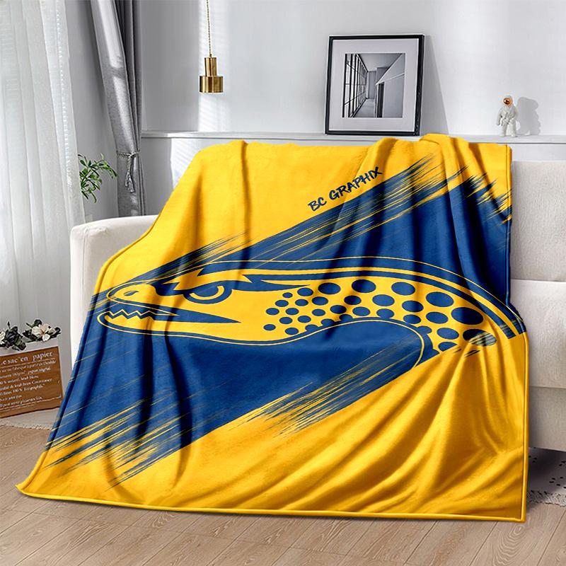 Parramatta Eels Flag Flannel Blanket Soft All-Season Throw, Design for Camping, Car Travel, Hiking Sofa, Bed, Office Perfect Gift for Parties