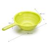 Fresh New Handled Strainer, Ball, Green, with Spouts on Both Sides, for Draining Noodles, Vegetables, and Mixing