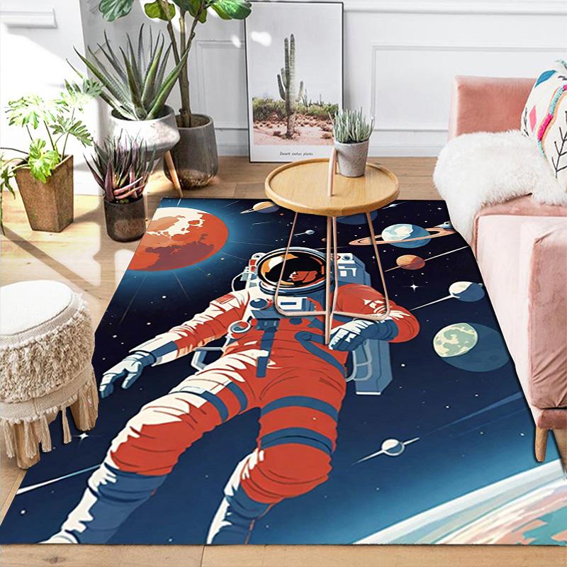 Astronaut in Space Rug Floor Mat for Living Room or Bedroom Soft and Comfortable Carpet a Gift for Birthday and Holiday.MFF0918614