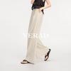 YERAD Women's Tencel Linen Blend Straight Wide-Leg Pants