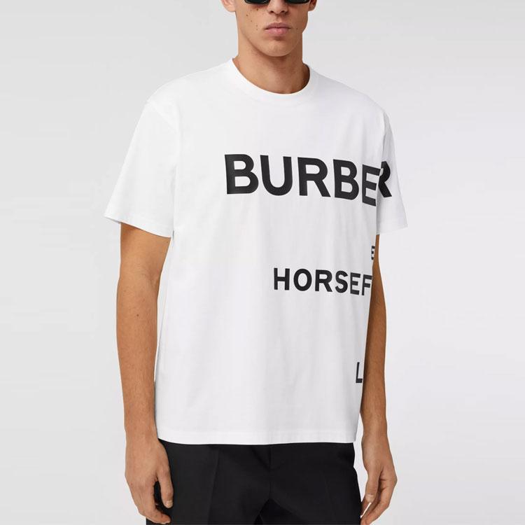 Burberry Men Horseferry-Print T-shirt White/Black 80406911