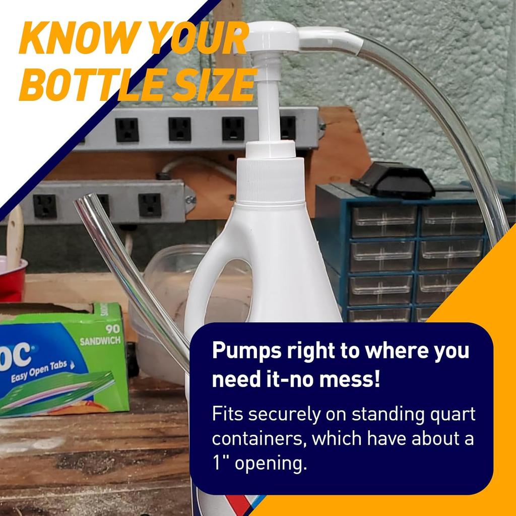2PCS 5Cc Hand Pump Transfers Gear Oil - Oil Pump For Standard Quart Bottles- Fluid Transfer Pump For Lower Unit Gear Oil - 5Cc Per Pump For Oil