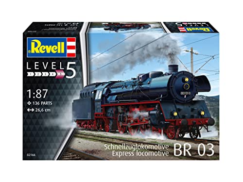 German Revell 1/87 R03 Locomotive, Witte Type, Smoke Barrier, Plastic Model 02166
