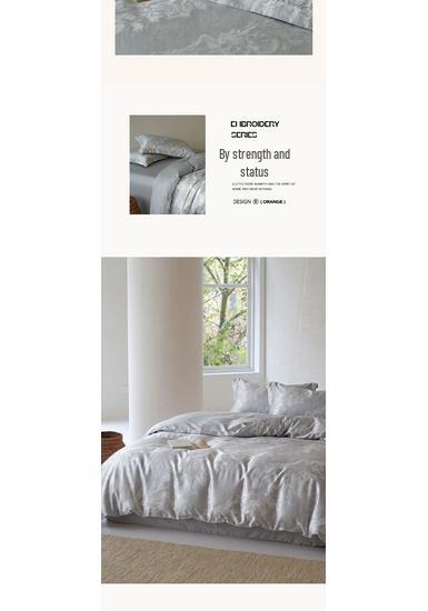 Luxury Cationic Jacquard Bedding Set for Students - 3/4 Pieces