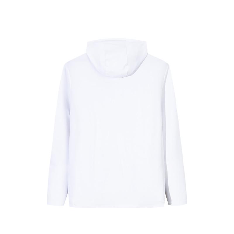 Anta Training Series Solid Color Zip-Up Hooded Casual Breathable Quick-Dry UV Protection Jacket Men Jacket Pure-White 952527706-1,YATV051-2
