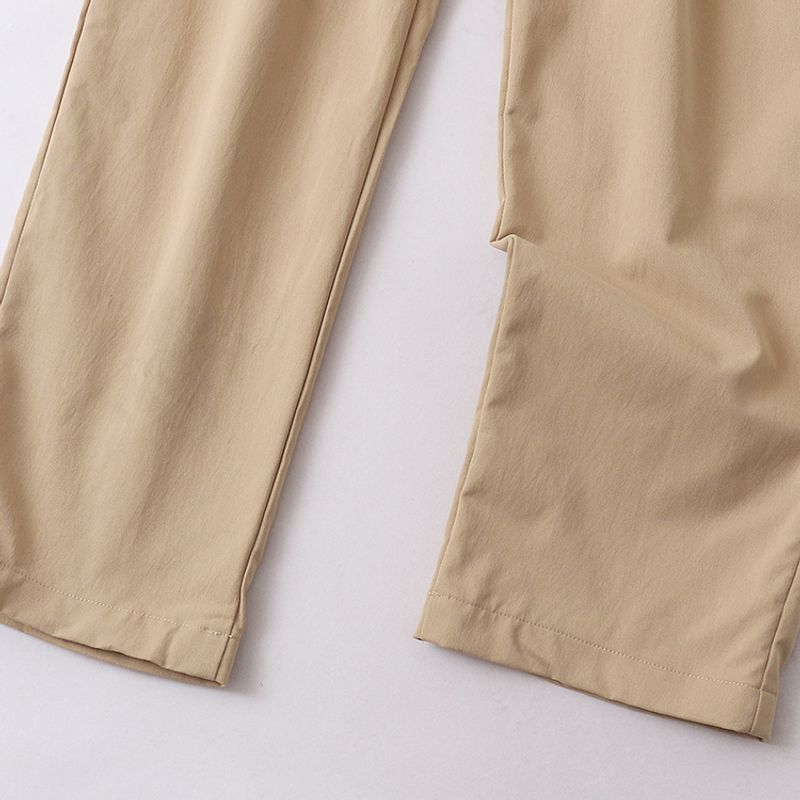 Straight-leg Casual Pants Spring & Fall New Foreign Trade Women's Clothing High Waist Zipper Button Double Pockets Pure Color Slimming Trousers 29083