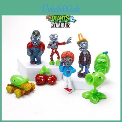 Plant Vs. Zombie Birthday Cake Decoration Peashooter Bomb Cherry Iron Bucket Zombie Cake Ornament
