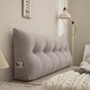 Chenille Headboard Cushion, Double Lumbar Support Pillow, Removable & Washable Backrest