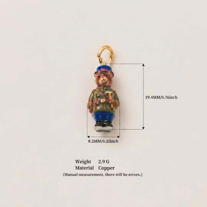 Pingente Charme Figura Animal Rococo de Cobre Banhado a Ouro Charms Fofos Retrô Para Mulheres Acessórios de Pulseira Colar Artesanato DIY