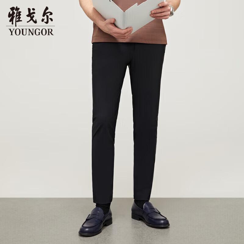 

YOUNGOR Men s Lightweight Business Casual Slim Fit Knit Pants XL (180/92A)